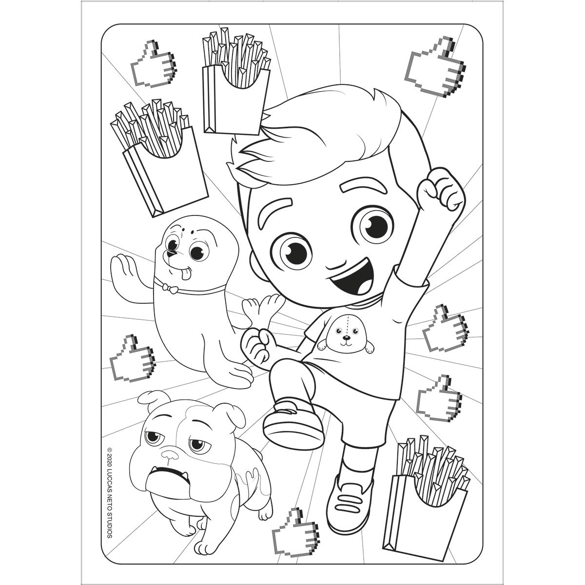 6 Desenhos para colorir de lucas neto