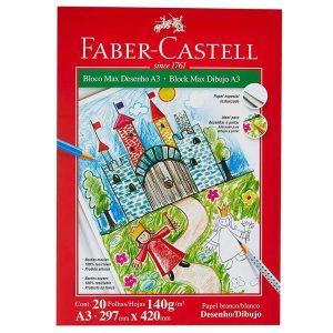 Bloco Faber Castell Max Desenho A4 Branco 140grs BLCDES/A4