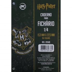Bloco Fichario 1/4 DAC Harry Potter 96 Folhas 285RE