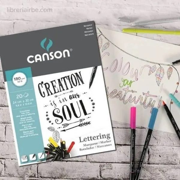 Bloco Marker Lettering A4 180g/m² 20 Folhas Canson