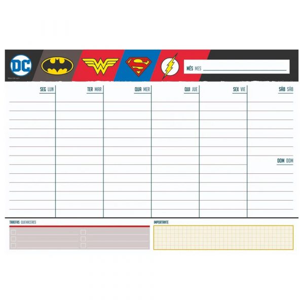 Bloco Planner DC Comics 52 Folhas - Jandaia 6913677