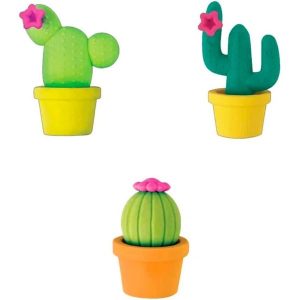 Borracha Decorativa Cactus Sortidas Tilibra 314846