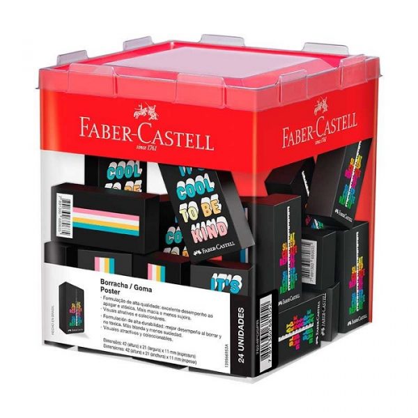 Borracha Faber Castell Poster Preta C/24 Unidades 7024POSPR