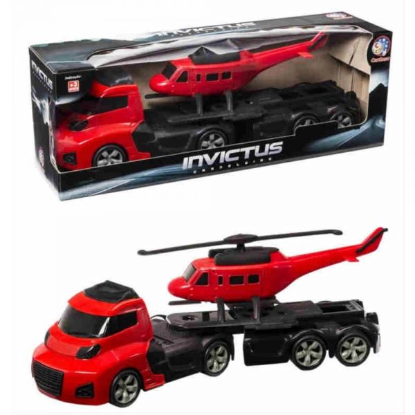 Brinquedo Caminhão Com Helicóptero Invictus Sky - Cardoso Toys
