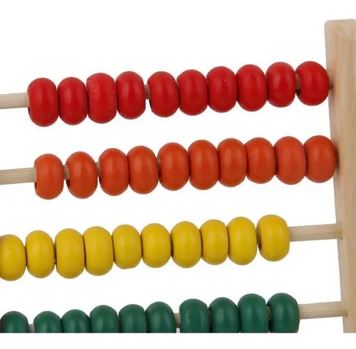 Ábacos em madeira com 100 bolas coloridas