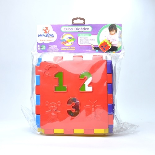 BRINQUEDO CUBO DIDATICO MERCOTOYS +12MESES