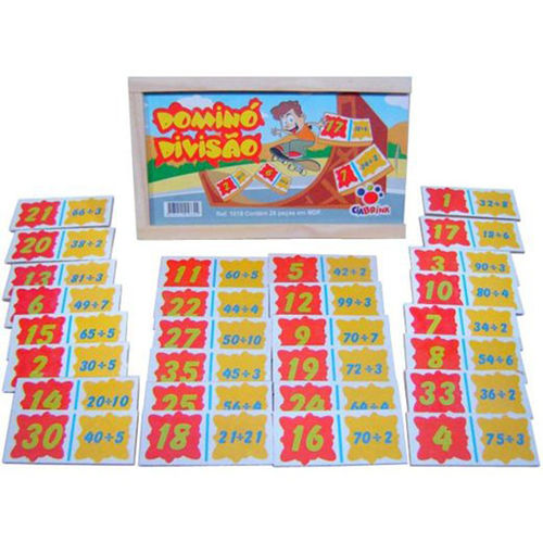 Brinquedo Infantil Jogo Domino Com Estojo 10mm Art Brink - Papellotti