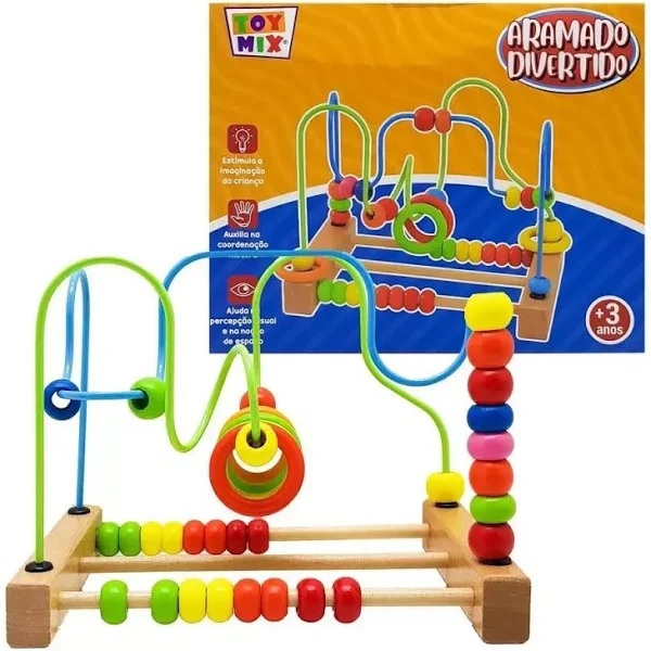 Brinquedos Educativos De Madeira 2 Anos Kit 5 Peças - KIT