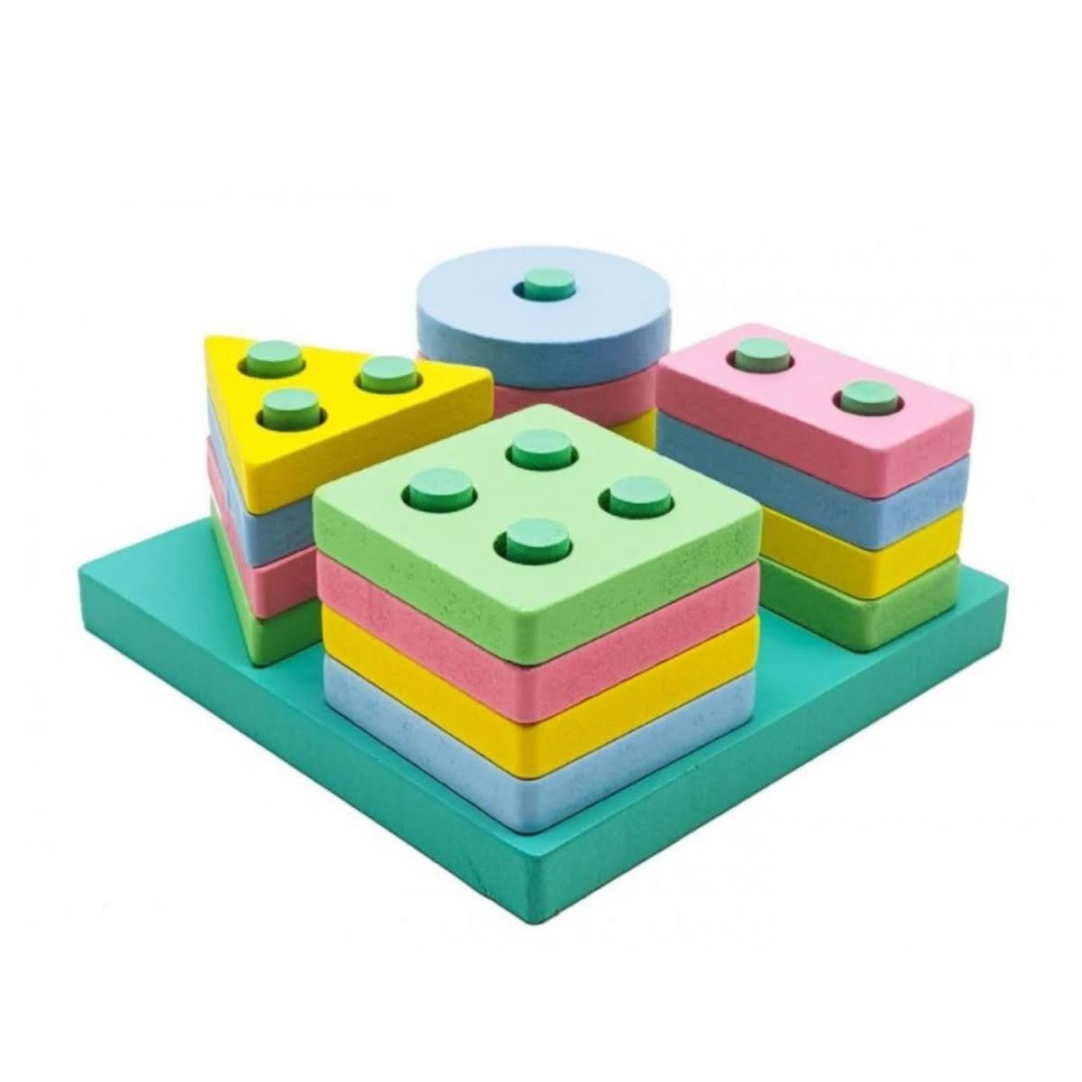 Figuras Geométricas com Encaixe - Brinquedo Educativo