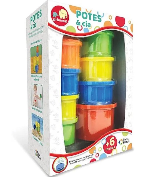 Brinquedo Encaixe Potes e Cia Primma! - Pais & Filhos 10841