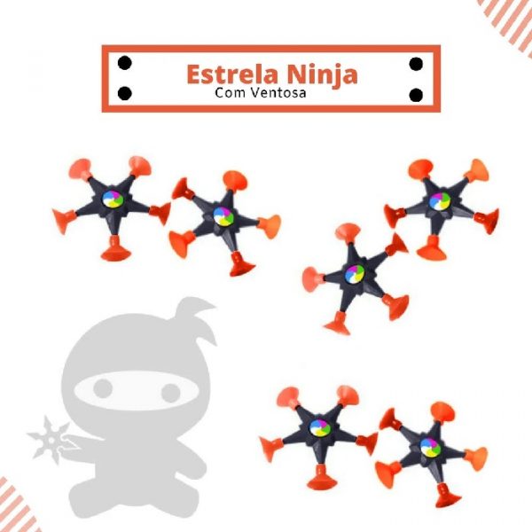 Brinquedo Estrela Ninja Pacote Com 04 Unidades Pica Pau 542