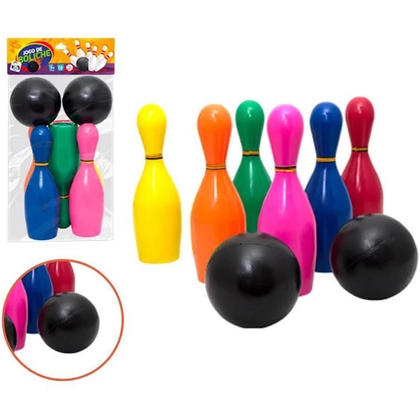 Jogo de Boliche Infantil 6 Pinos e 2 Bolas Toy Master