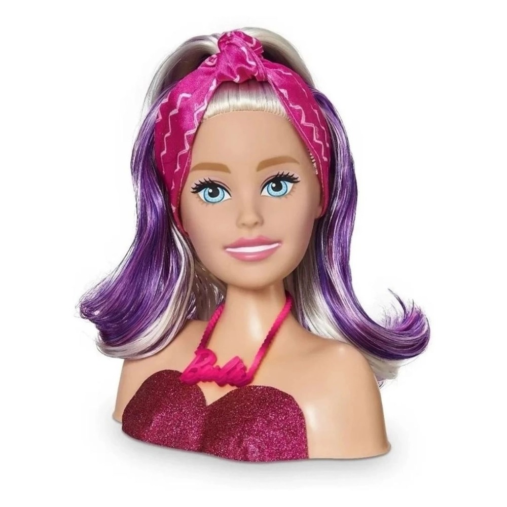 Boneca Busto Para Pentear E Maquiar + Estojo De Maquiagem