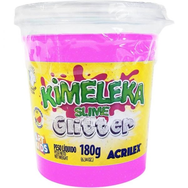Brinquedo Slime Glitter Kimeleka 180grs Cores Sortidas 05822