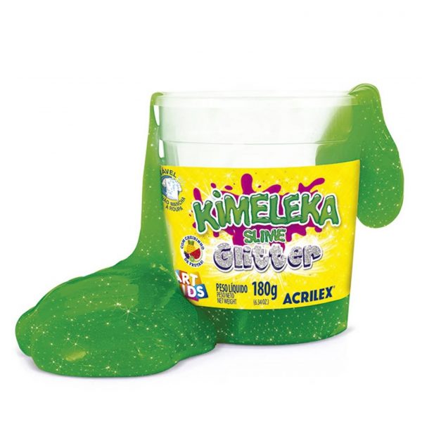 Brinquedo Slime Glitter Kimeleka 180grs Cores Sortidas 05822