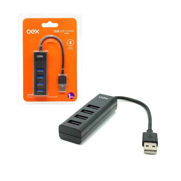 Cabo Hub OEX 2.0 4 Portas De Saida USB HB102