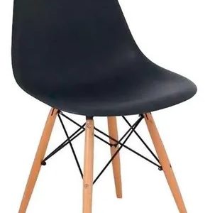 Cadeira Charles Eames Wood Design Eiffel Preto