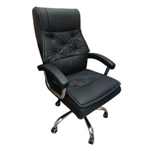 Cadeira Presidente Botone Luxo Preta 4347
