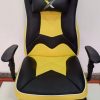 Cadeira Presidente Extra Gamer XP Amarelo Com Preto Sistema Relaxita Com Braço Gatilho