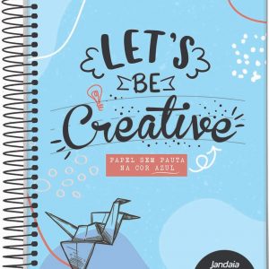 Caderno 01x1 College Criativo Sem Pauta Azul Para Desenho - Jandaia 70334
