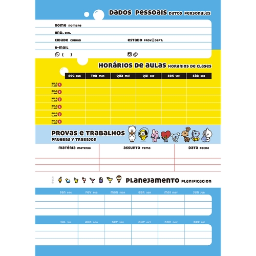CADERNO 10X1 UNIVERSITARIO BT21 200FLS JANDAIA 6698120