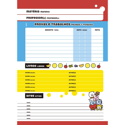 CADERNO 10X1 UNIVERSITARIO BT21 200FLS JANDAIA 6698120