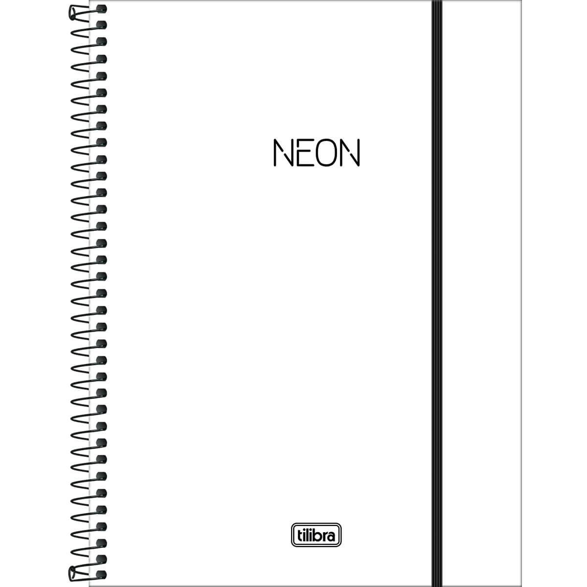 CADERNO 10X1 UNIVERSITARIO NEON BRANCO 160FLS TILIBRA 302406