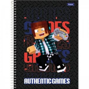 Caderno Brochurão Minecraft Capa Dura 96fls Foroni - Papelaria Criativa