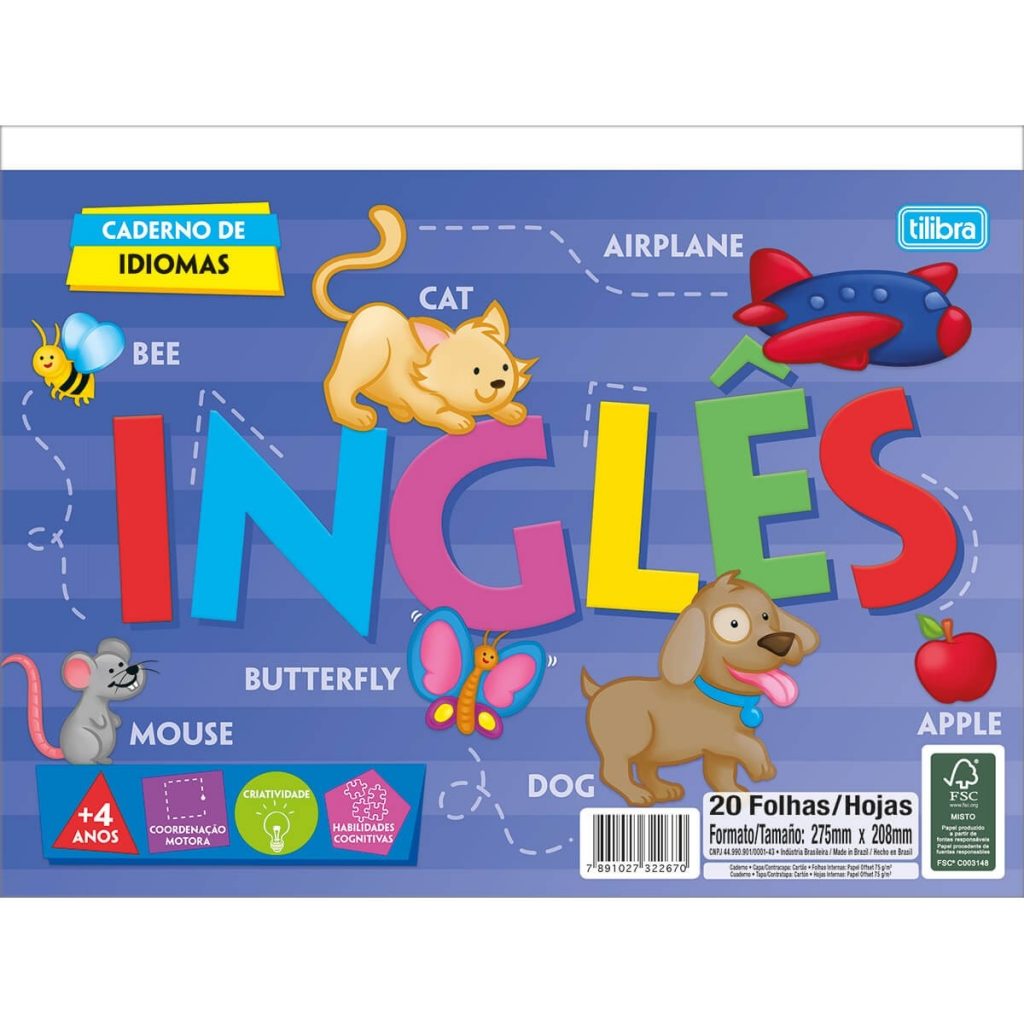 Caderno Atividades De Inglês Academie 20Fls Tilibra 322679 - Papelaria ...