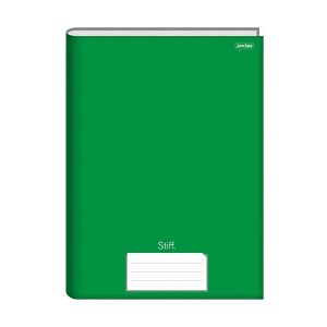 Caderno Brochura 1/4 Stiff Verde 48 Folhas Jandaia C/10 Unidades 0005011