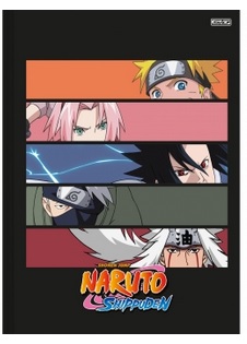 Caderno Naruto Shippuden Desenho e Cartografia Naruto Sasuke - Ri