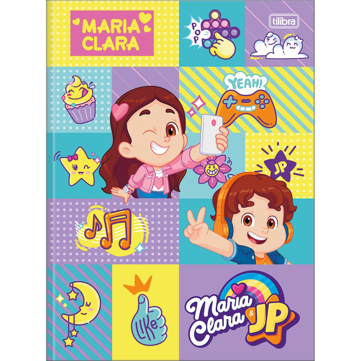 Caderno Brochura Capa Dura Universitário Maria Clara e JP 80Fls Tilibra ...