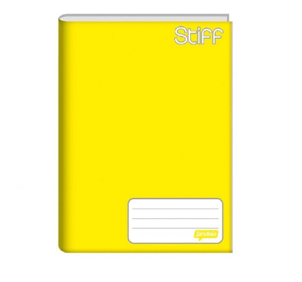 Caderno Brochura Universitário Stiff Amarelo 48 Folhas Jandaia C/10 Unidades 0005711