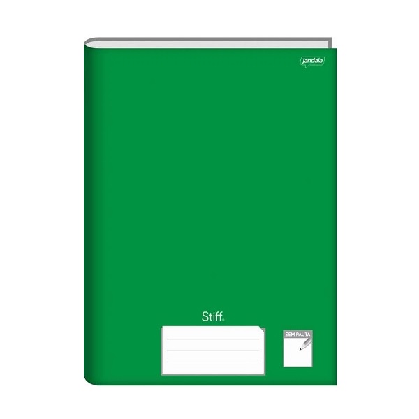 Caderno Brochura Universitário Stiff Verde 96 Folhas Sem Pauta Jandaia 5529711
