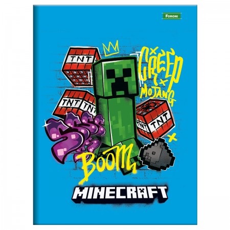 Caderno de Desenho Capa Dura 80fls Minecraft- Foroni – Livraria e Papelaria  Brasil