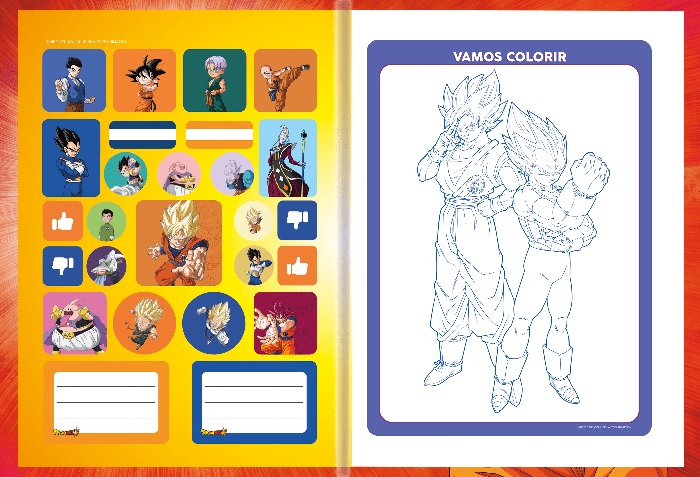 Caderno Brochurão Universitário Dragon Ball 80Fls Capa Dura São Domingos 223045