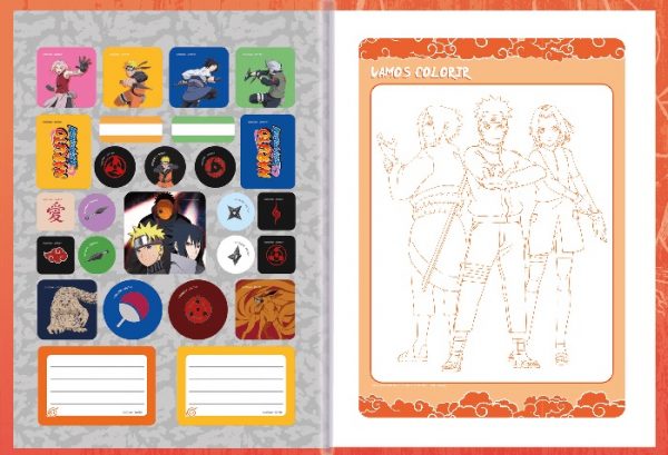 Caderno Brochurão Universitário Naruto 80Fls Capa Dura São Domingos 223074