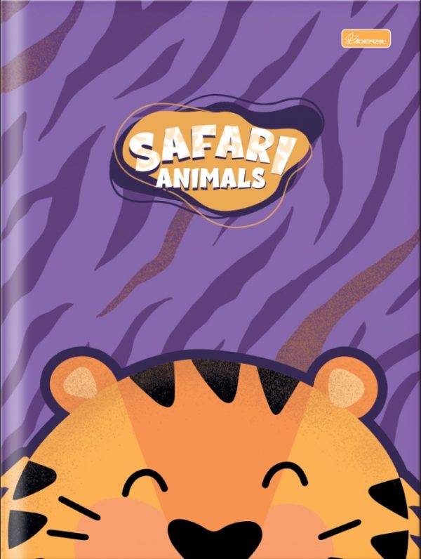 Caderno Brochurão Universitário Safari Animals 80Fls Capa Dura Cadersil 0122003