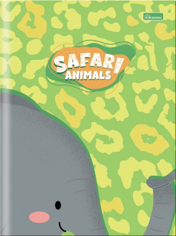 Caderno Brochurão Universitário Safari Animals 80Fls Capa Dura Cadersil 0122003