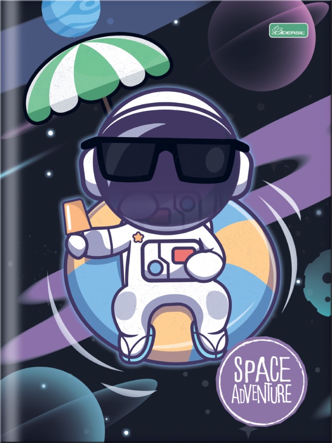 Caderno Brochurão Universitário Space Adventure 80Fls Capa Dura Cadersil 0123003