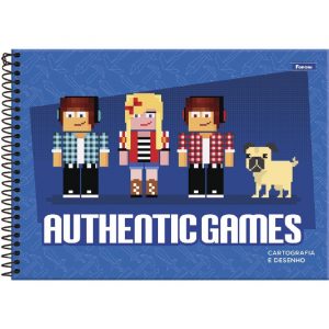Caderno Cartografia E Desenho Authentic Games 80Fls Foroni 3364452