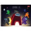 Caderno Cartografia Espiral Capa Dura Among Us 80Fls Foroni 3369241