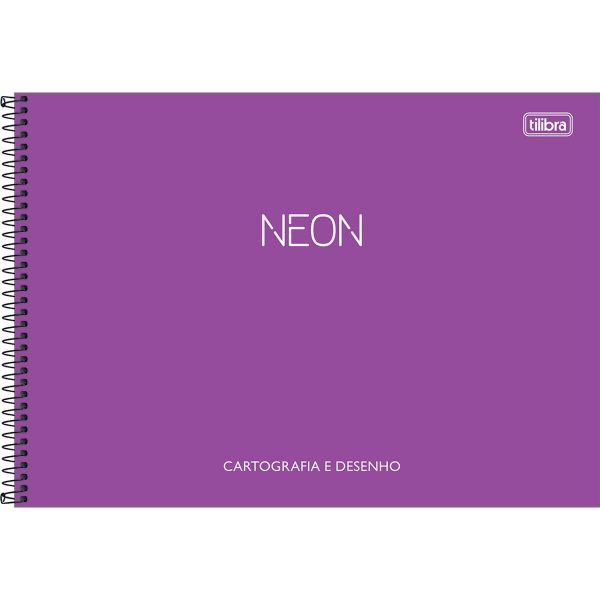 CADERNO CARTOGRAFIA ESPIRAL CD NEON SEM SEDA 80FLS TILIBRA 232807
