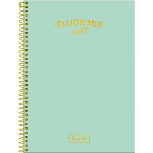 Caderno Colegial 10 Matérias Fluor Mix Soft 160Fls Foroni 3162789