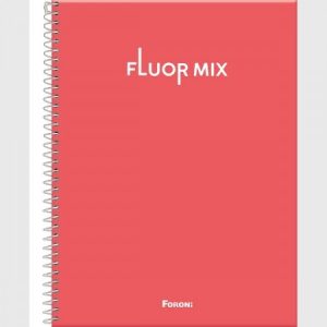 Caderno Colegial Fluor Mix 32Fls Capa Flexível Foroni 3192252
