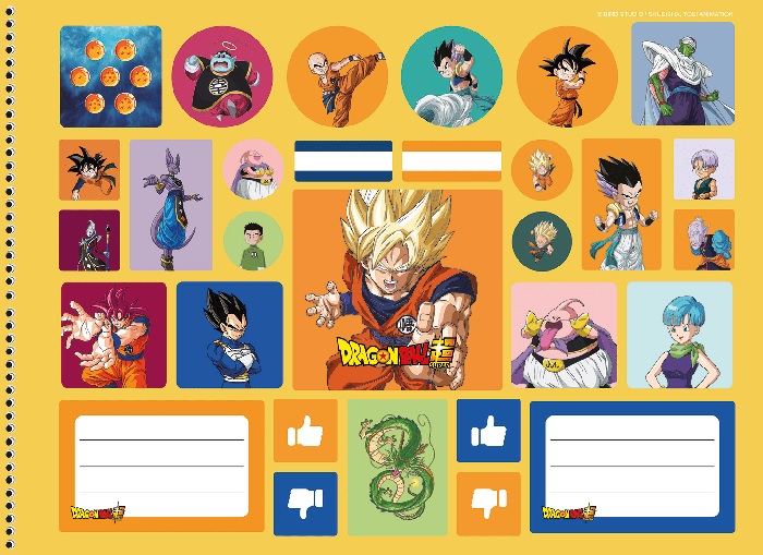 Caderno Cartografia Desenho 60fls Dragon Ball Vegeta/goku Sd