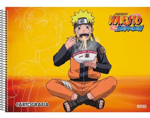 Caderno Capa Dura Naruto Hokage Espiral 1 Matéria Shippuden - São