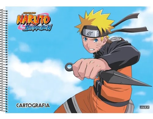 Kit 2 Cadernos Naruto Shippuden + Caderno Desenho Naruto