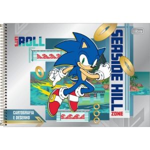 Caderno De Cartografia E Desenho Sonic 80Fls Capa Dura Tilibra 343021