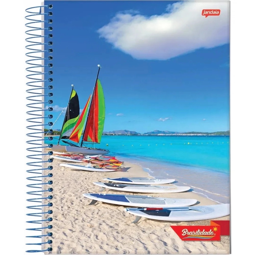 Caderno Espiral 1/4 Capa Dura Brasilidade 200 Folhas Jandaia - Imagem 2